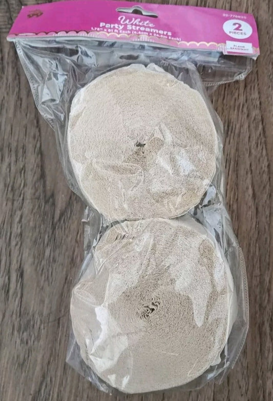 Party Streamers White Birthday