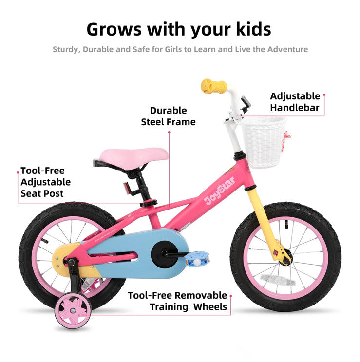 12 Inch Kids Toddler Starter Bicycle Training Wheels BEST GIFT For Ages 2-4 Girl