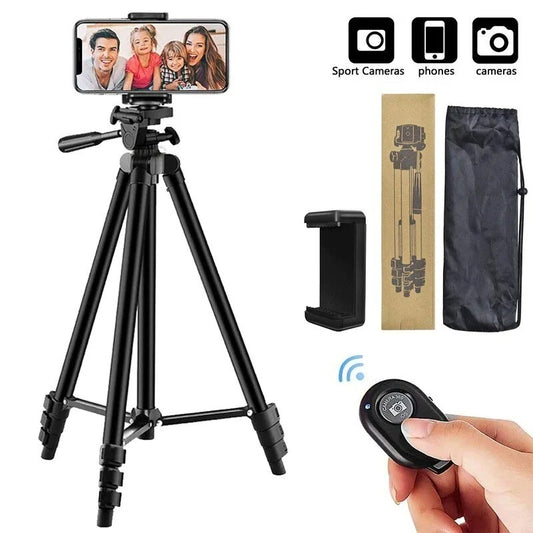 Adjustable Tripod Professional Camera Mount Stand Holder Bluetooth Remote Phone