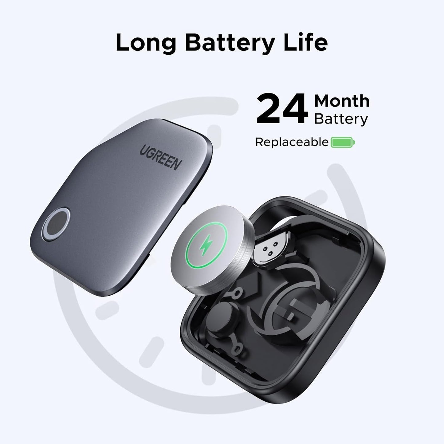 UGREEN 2Pack Finetrack Smart Finder Compatible with Apple Find My (Ios Only) 2-Y