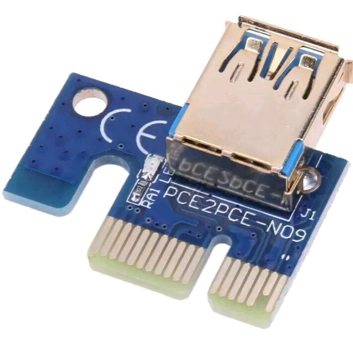 Ethereum PCI-E 1x to 16x Powered USB3.0 GPU Riser Extender Adapter Card VER 009s