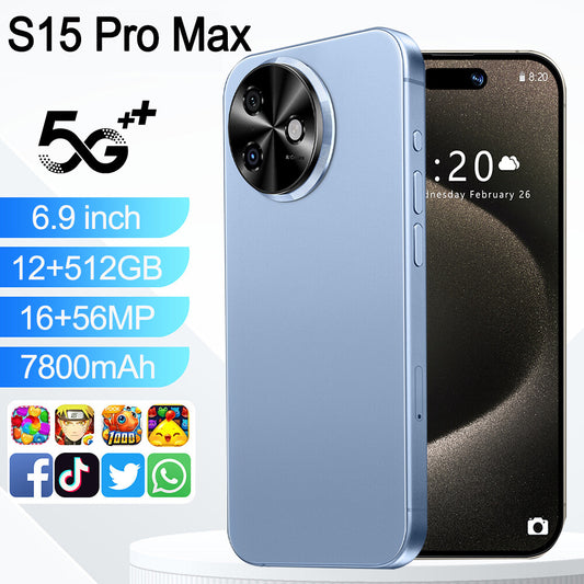 2025 S15 Pro Max Unlocked Cell Phone 512GB Smartphone Andoird Dual SIM 5G Mobile
