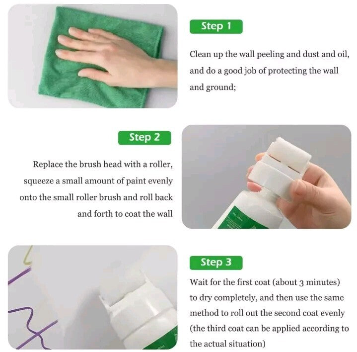 White Paint For Wall Touch Up Paint For Walls Repair Tool,Paint Roller Brush