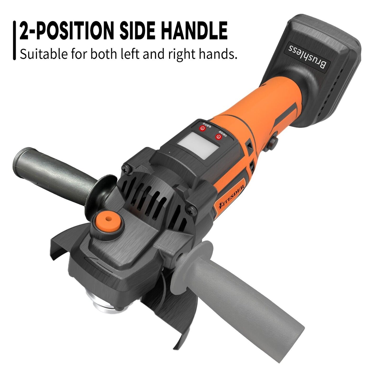 KITESDER Cordless Angle Grinder Handheld Saw 9000RPM with Battery Blade Toolkit
