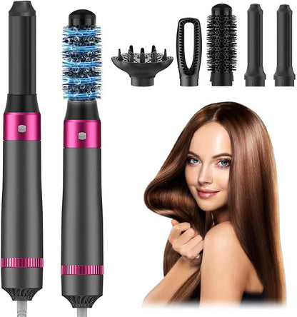 5 In 1 Hair Dryer Brush Kit, Blow Dryer Brush For Drying, Straightening, Volumiz