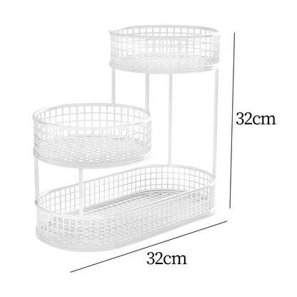 Metal Fruit Basket Vegetables Storage Rack Table Centerpiece Serving Tray