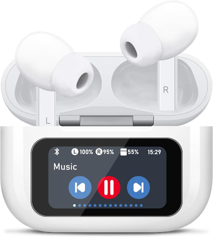 Wireless Earbuds, 5.4 Bluetooth Headphones With Touch Screen Ear Buds, ANC ENC N