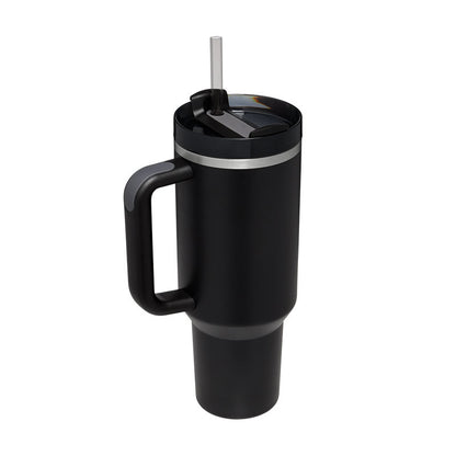 40 Oz Tumbler With Handle Straw Insulated, Stainless Steel Spill Proof Vacuum Co