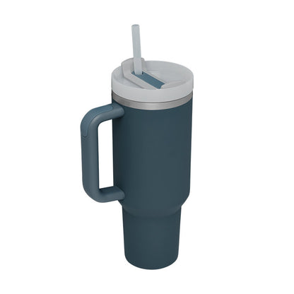 40 Oz Tumbler With Handle Straw Insulated, Stainless Steel Spill Proof Vacuum Co