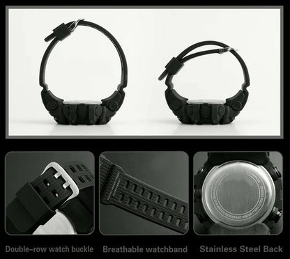 Men's Watches Military Army Sports Digital LED Shockproof Watch Alarm Stopwatch
