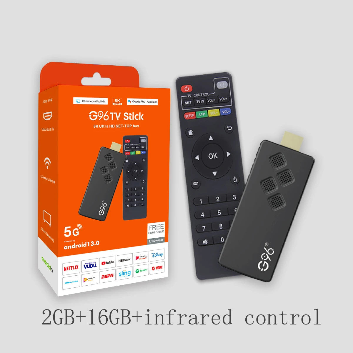 G96 high-performance android 13.0 4k smart TV Stick ATV H313 2GB RAM 16GB ROM Q2