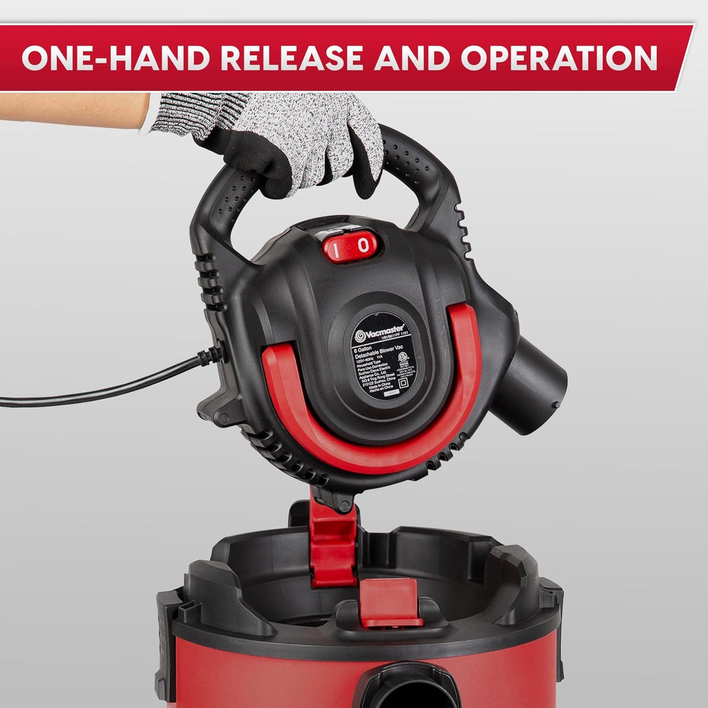 6-Gallon* Wet/Dry Vacuum with Detachable Blower – VBVB611PF 1101