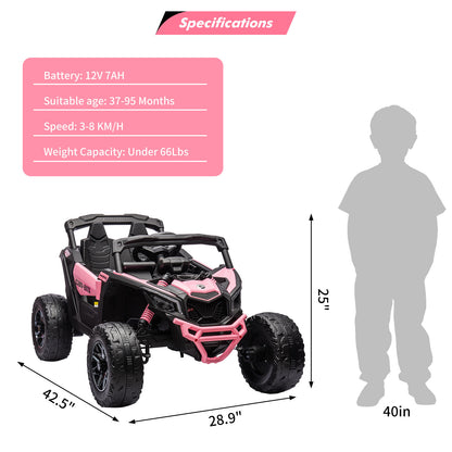 Can-Am Licensed 12V Ride on UTV Car for Kids Electric Fun Toys 4WD Off-Road Quad