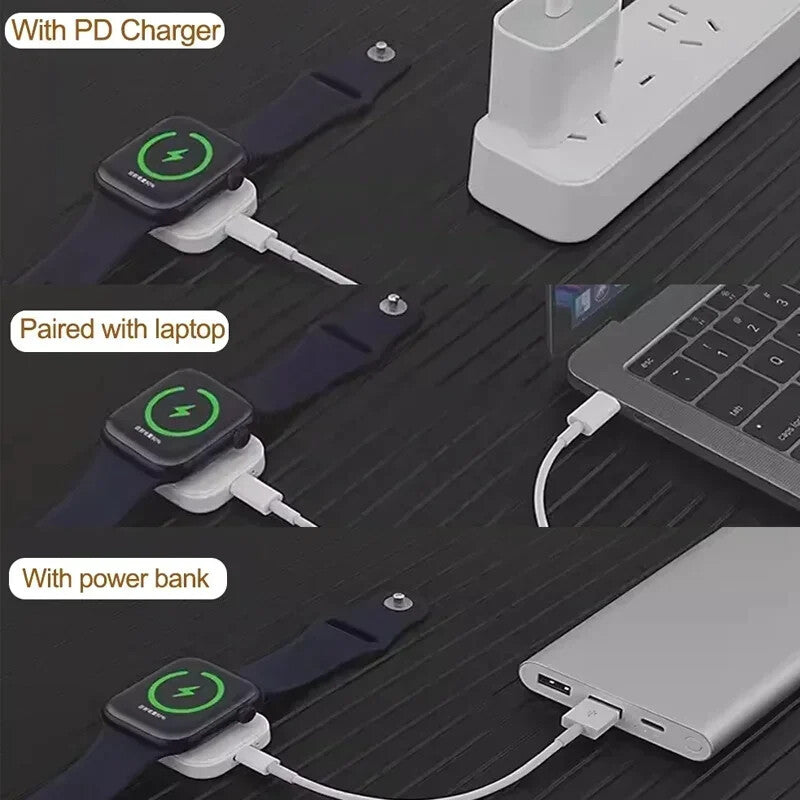 Fast Wireless Magnetic Charger For Apple Watch SE 9, 8, 7, 6, 5, S6