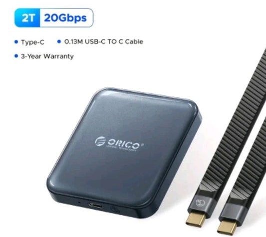 ORICO Magnetic External SSD 512GB 4K ProRes Portable Solid State Drive PSSD