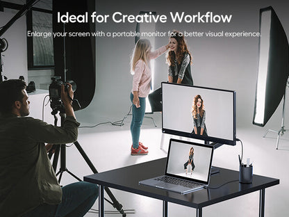 UPERFECT Portable Monitor 18.5 Inch 120HZ with Black Equalizer FPS/RTS,100% sRGB