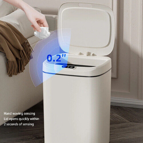 Bathroom Automatic Trash Can Prevent Smell Easy To Clean Automatic Motion Senso