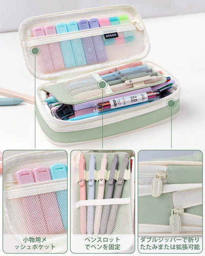FOUR CANDIES STATIONERY 56 PIECE SET BALLPOINT PEN MECHANICAL PENCIL 4-COLOR