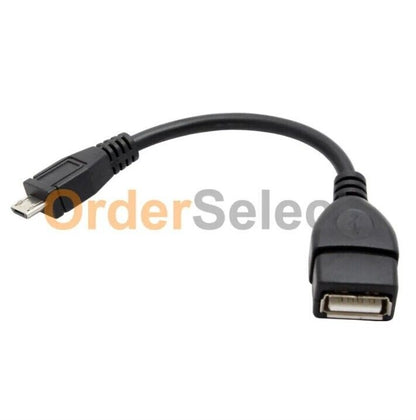Micro USB B Male to A Female OTG Adapter Converter Cable For Android Samsung