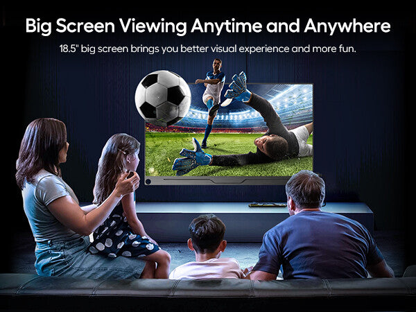 UPERFECT Portable Monitor 18.5 Inch 120HZ with Black Equalizer FPS/RTS,100% sRGB