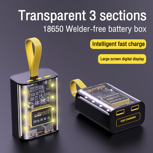Dual USB Micro Type-C LED 10W Battery Charger DIY Power Bank Box Fast Charging