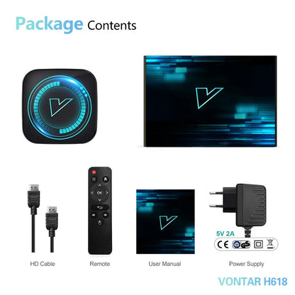 VONTAR H618 Smart TV Box Android 12 Allwinner Quad Core Cortex A53 Support 8K T