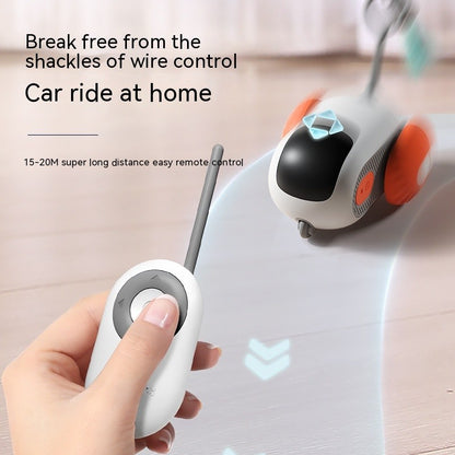 Remote Control Interactive Cat Car Toy USB Charging Chasing Automatic Self-movin