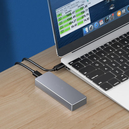 Portable USB 3.2 Type-C 12+16 PIN SSD Adapter Enclosure For Mac Book 2013-2017