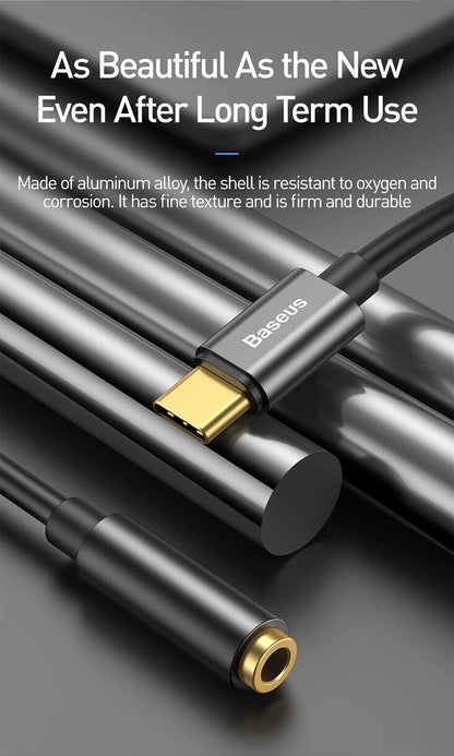 Baseus USB Type C To 3.5mm Earphone Jack OTG Adapter Type-C 3.5 mm Headphone