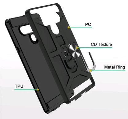 For LG Stylo 6 Case Phone Cover Kickstand Belt Clip + Tempered Glass Protector