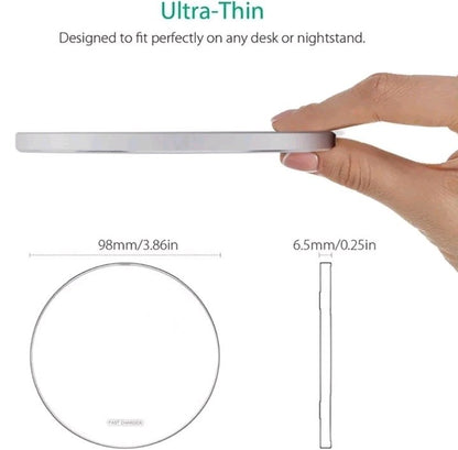 Fast Wireless Charger Charging Pad For lPhone 11 12 13 14 15 Samsung White