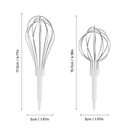 (White)Electric Cordless Hand Mixer Handheld Egg Whisk AN