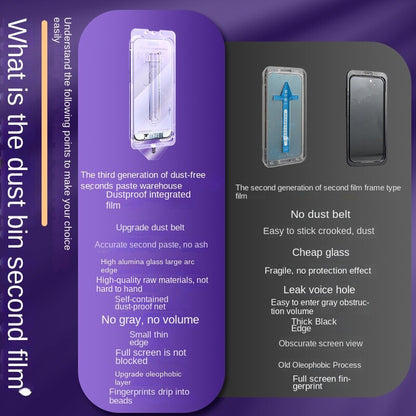 Glass Screen Protector for iPhone 16 15 14 Pro Max ,One-Click Installation-2024