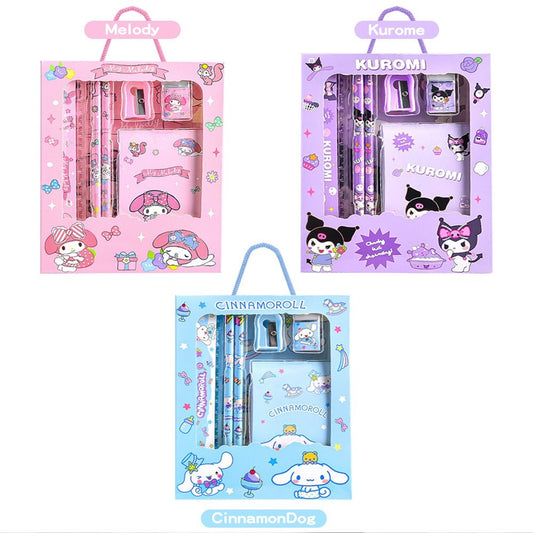 sanrio kuromi cinamonroll melody pencils book sharpener eraser school stationary