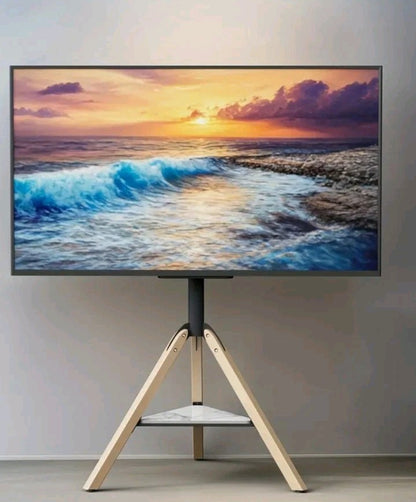 Tripod TV Stand for 40-75” LED LCD Flat Screen Height Adjustable Floor TV Stand