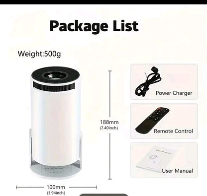 HY300 Mini Proyector 4K Android 11.0 1080P 720P 200ANSI Portátil Inalámbrico...