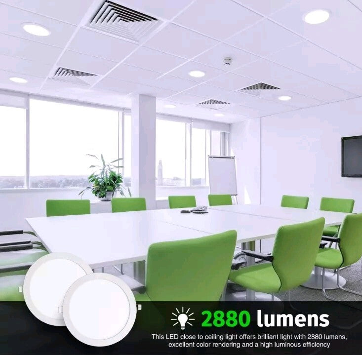 4Pack 11Inch LED Ceiling Lights Ultra-Thin Recessed Retrofits Kit 6000K Dayligh