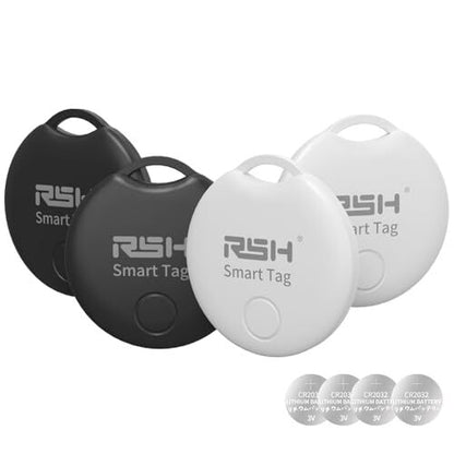 Key Finder Tracker Luggage Bluetooth Tracker Smart Tag Works with 4Black White