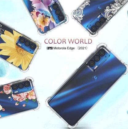 For Motorola Edge 2021 Case Phone Cover + Glass