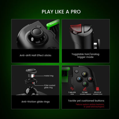 X4 Aileron Bluetooth Mobile Gamepad for Android with Hall Effect Joysticks