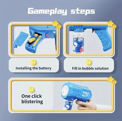 Kids Astronaut Electric Bubble Machine Bubble Gun Toy Auto Light Bubble Gun Toy