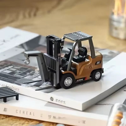1/64 Remote-Controlled Alloy Tabletop Forklift Engineering RC Vehicle