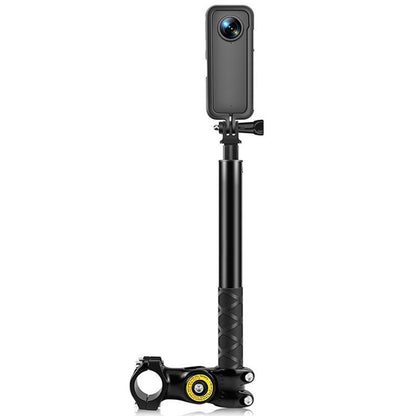Sports Camera Motorcycle Mount Bracket Adapter Selfie Stick with Monopod Stand