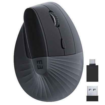 Vertical Wireless Mouse Type C Rechargeable Ergonomic USB & Type C Mice