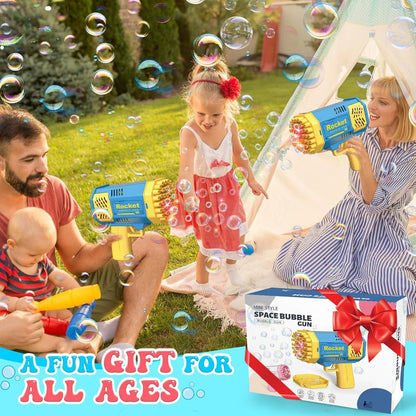 Bubble Machine for Kids - 2 Pack Bubble Toys for 3-8 Year Olds with Fun Bubbles