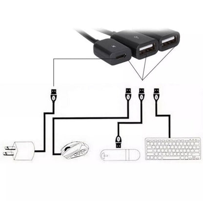 Micro USB Charging OTG Hub Splitter Cable for Smart Phone Android Tablet 4 In 1