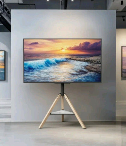 Tripod TV Stand for 40-75” LED LCD Flat Screen Height Adjustable Floor TV Stand