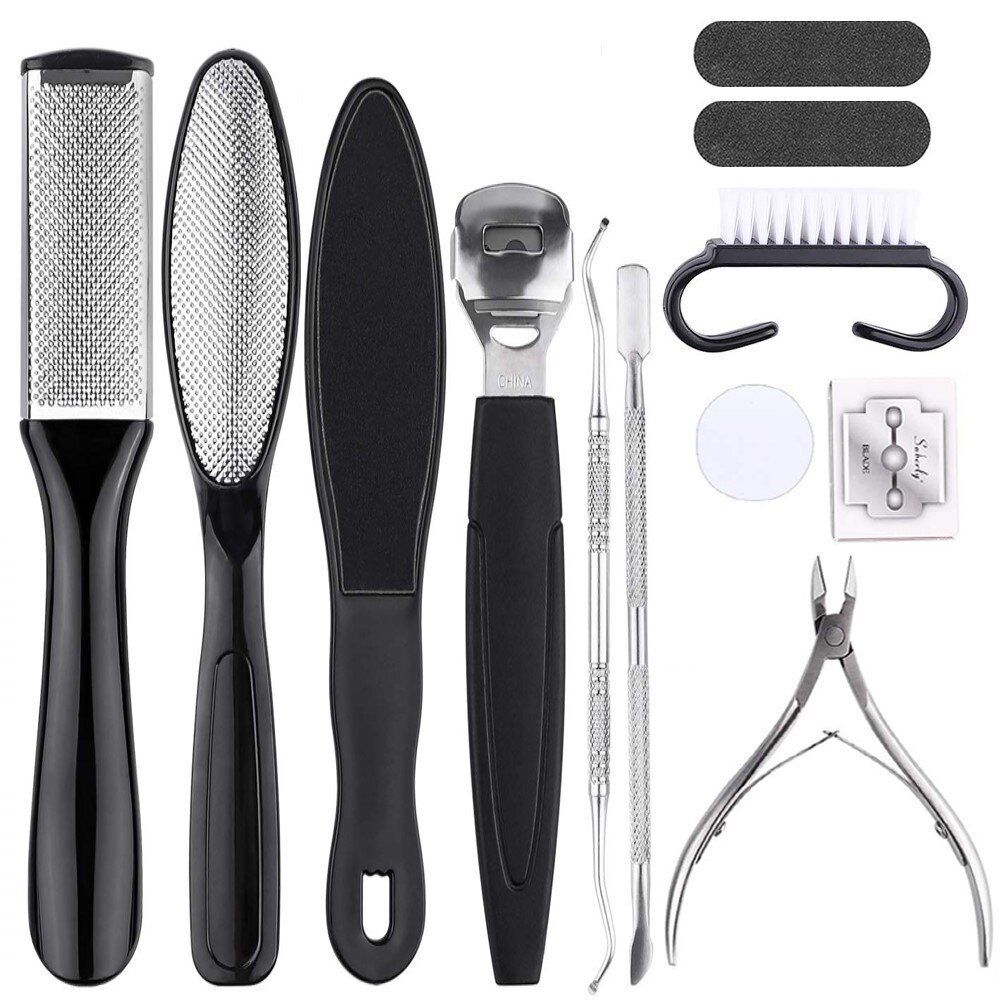 Pedicure Kit Set 23 in 1 Stainless Steel Foot Rasp Peel Callus Dead Skin Remover
