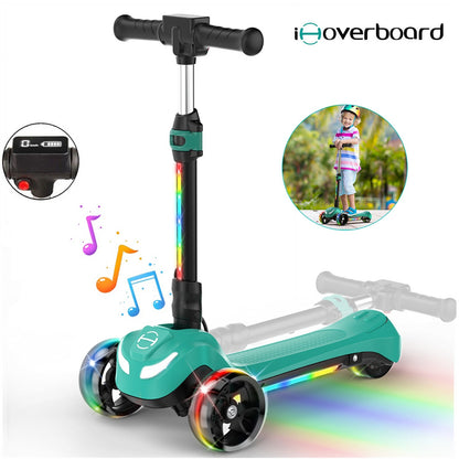 Folding Electric Scooter for Kids Ages 3-12 Bluetooth E-Scooter LED Wheels Gift