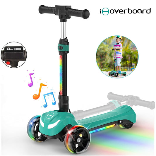 Folding Electric Scooter for Kids Ages 3-12 Bluetooth E-Scooter LED Wheels Gift